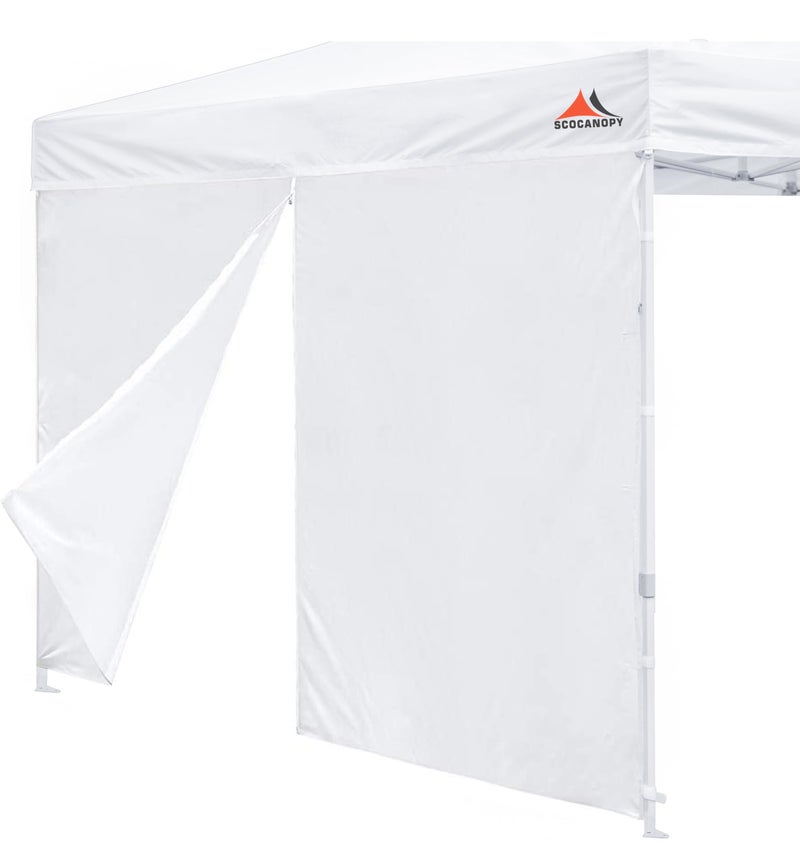 SCOCANOPY Door for 10x10 Canopy Frame One Central Zipper Design for Easy Entry and Exit,1 Pack Canopy Door Only,White - Image 1